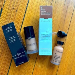 Giorgio Armani Luminous Silk Foundation 11 and Perricone NO MAKEUP SERUM in Rich